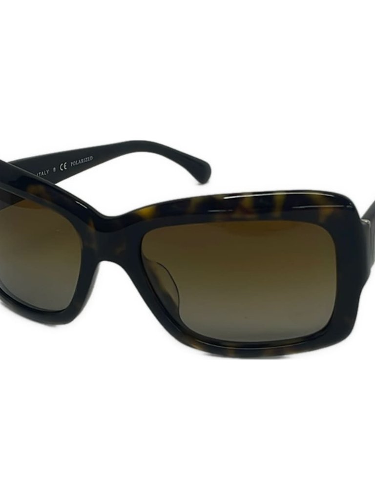 Chanel Sunglasses Brown Dark Gold Camellia Eyewear
